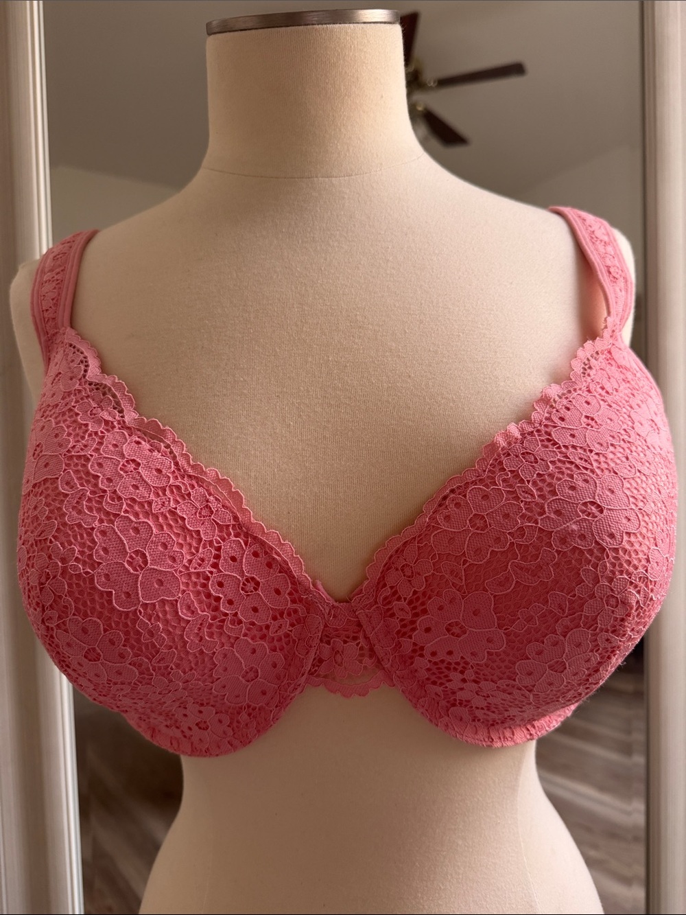 Jessica Simpson Pink Floral Lace Underwire Bra